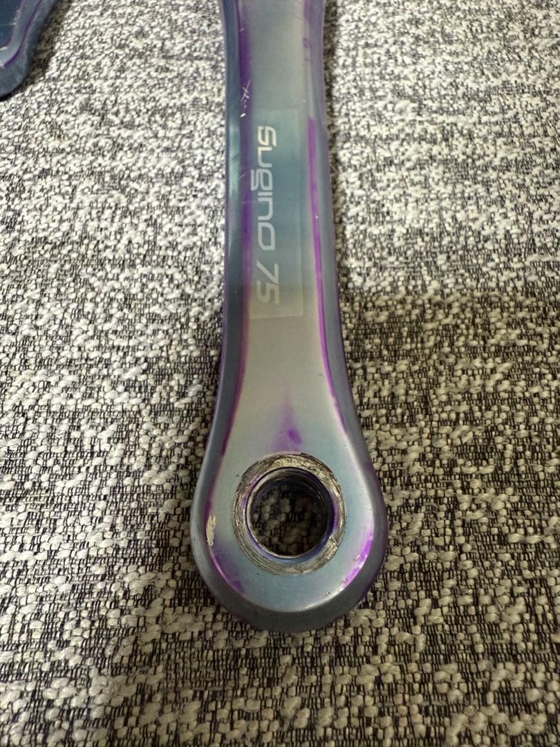 MASH X Sugino 75 Purple/Blue クランク　BB ピスト