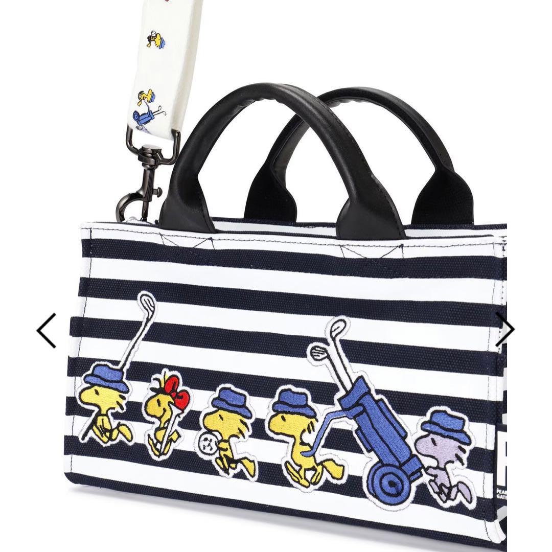 パーリーゲイツ スヌーピー トートバッグ ＜ボーダー柄＞ (UNISEX)