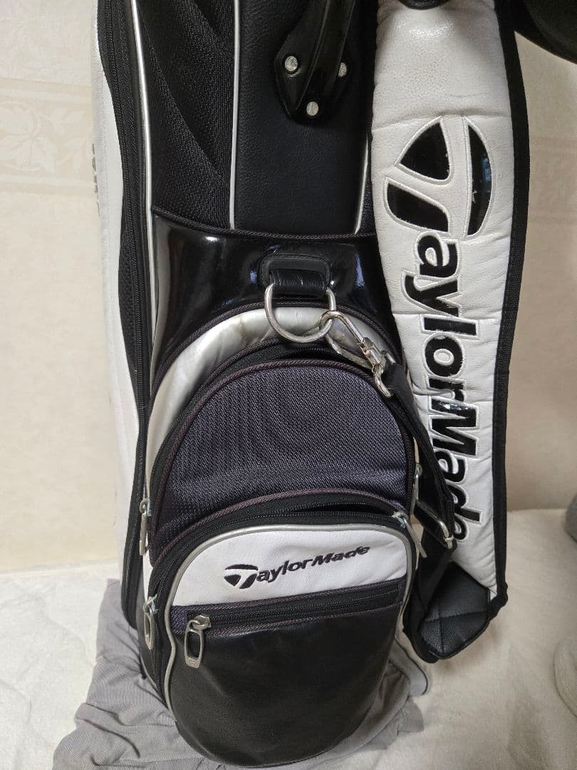 【中古】TaylorMade キャディバッグ Black/White