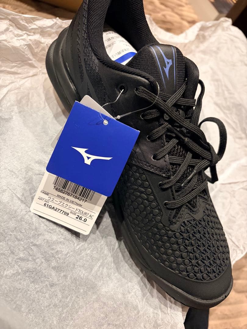 Mizuno ウェーブエクシードツアー7 限定オールブラック　26.0cm