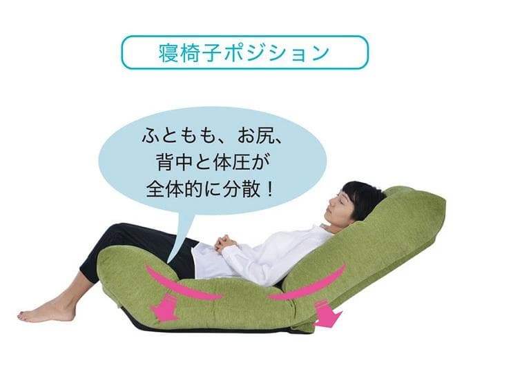 日本製　座椅子 リヨン　クッション　ごろ寝　椅子　チェア　ソファ　グレー