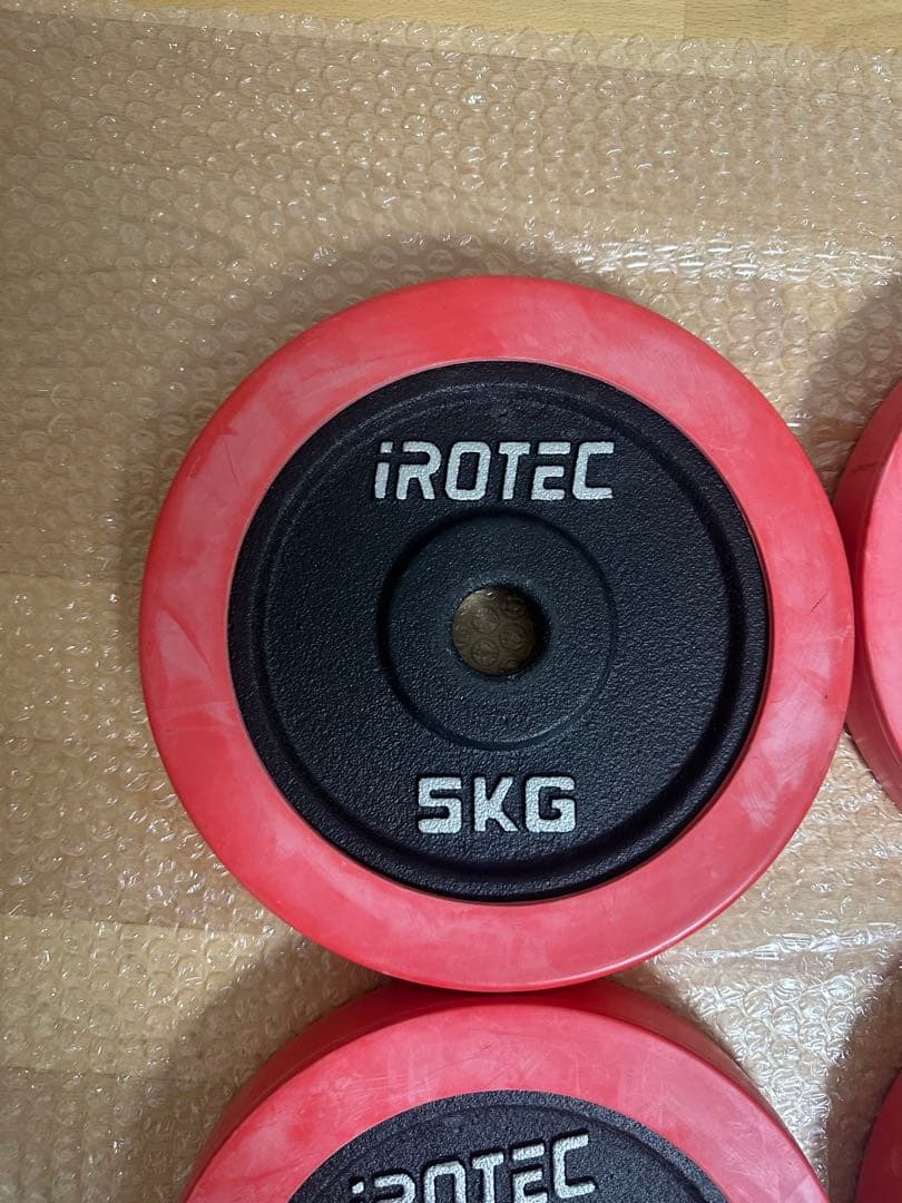 早い者勝ち　アイロテック　IROTEC 5kg ダンベルプレート　4枚バーベル
