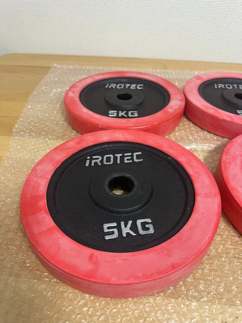 早い者勝ち　アイロテック　IROTEC 5kg ダンベルプレート　4枚バーベル
