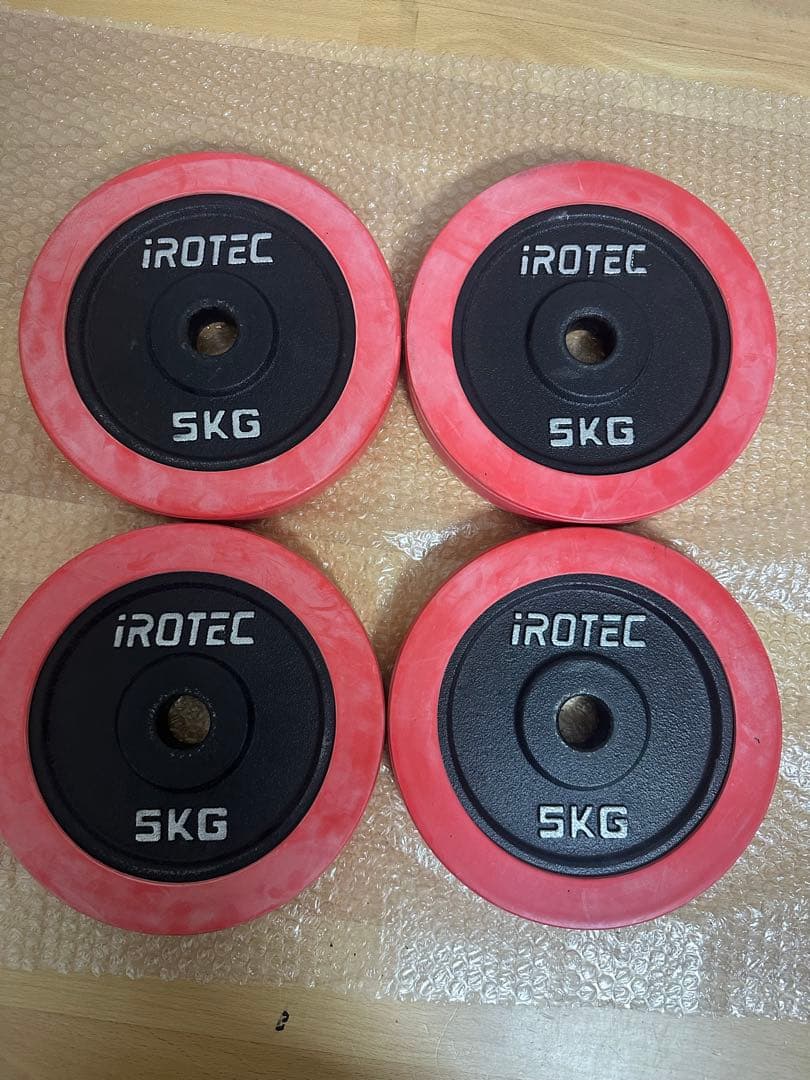 早い者勝ち　アイロテック　IROTEC 5kg ダンベルプレート　4枚バーベル