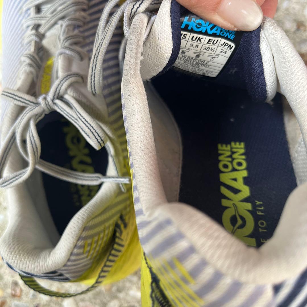 HOKA ONE ONE トレイルシューズ グレー/イエロー