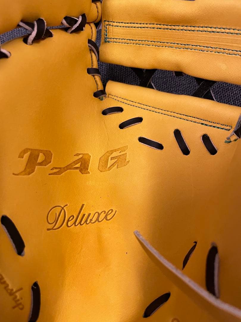 かっこいい！　ハイゴールド　ファーストミット　野球 硬式グローブ 一般用　大人