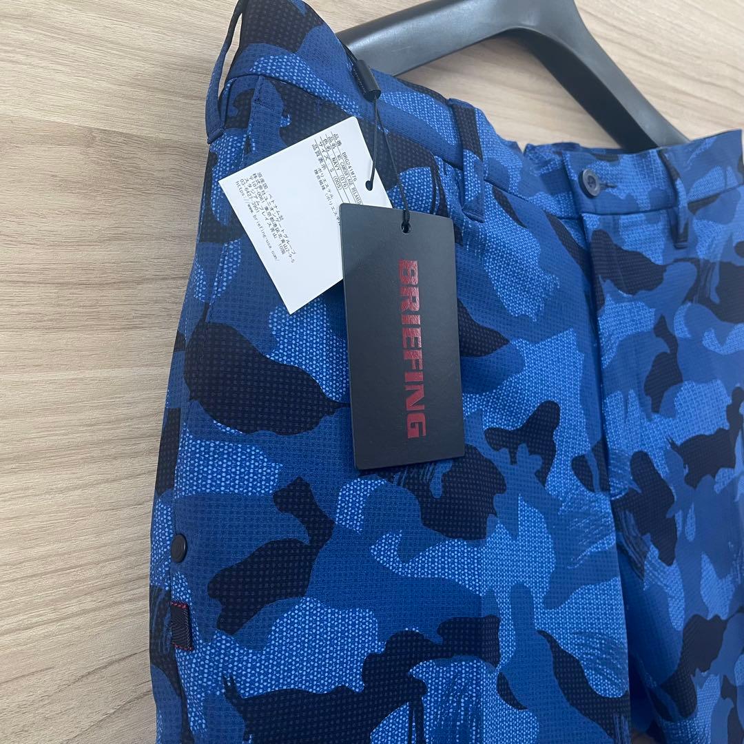 新品★27,500円 BRIEFINGゴルフ カモフラショートパンツ 青黒迷彩S