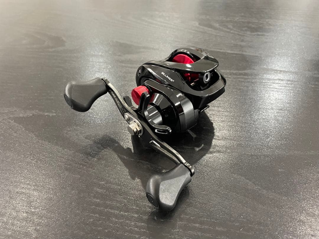 バス釣りセットベイトロッド&ベイトリール（パワーハンドル右巻）リール糸巻き付き