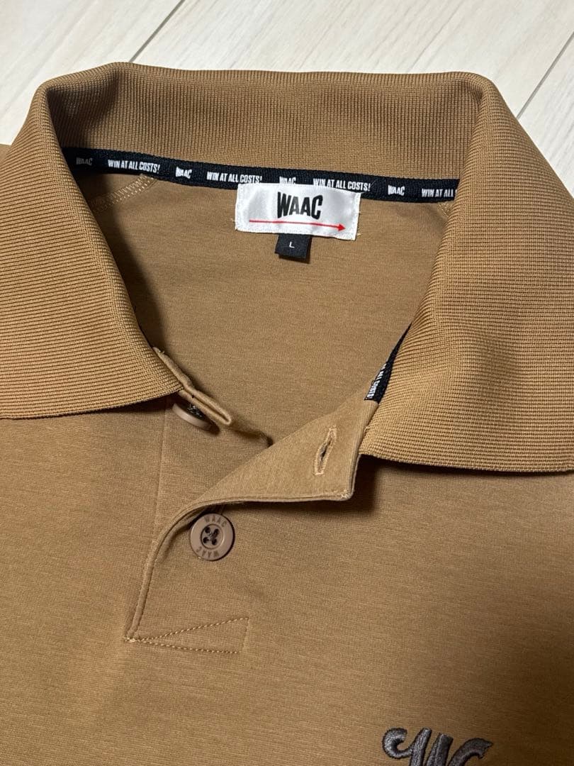 WAAC ワック　半袖ポロシャツ　L ゴルフ　ウェア　メンズ　カーキ　ベージュ