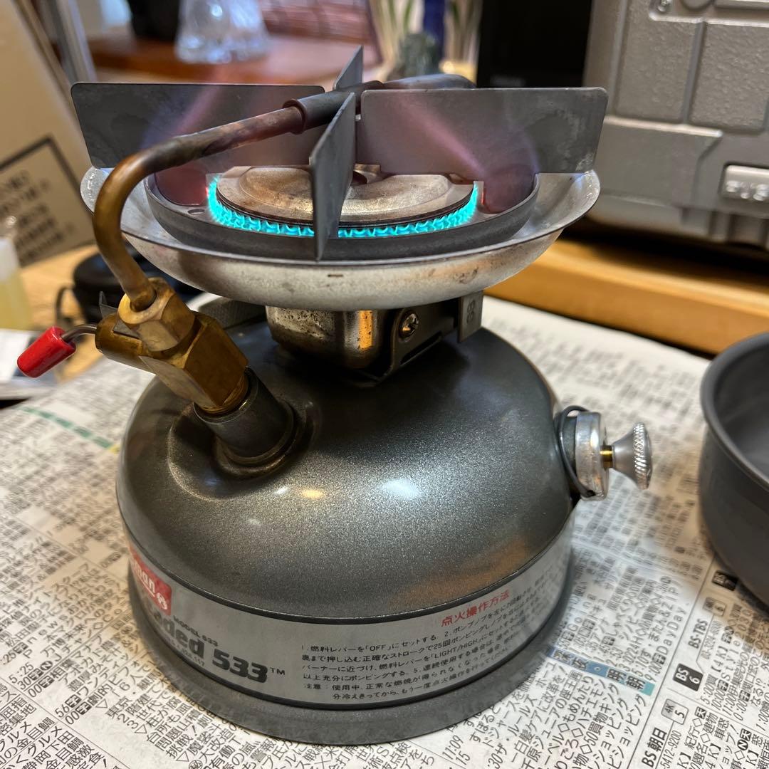 Coleman 533 無鉛ガソリンストーブ 燃焼確認済