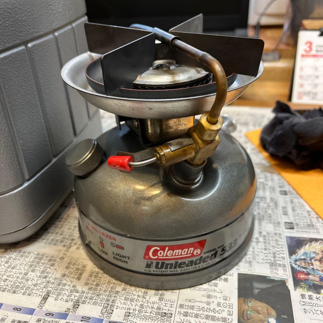 Coleman 533 無鉛ガソリンストーブ 燃焼確認済