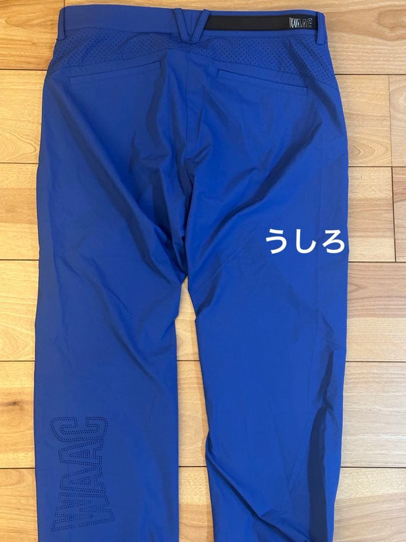 ワック　メンズ ゴルフロングパンツ　青