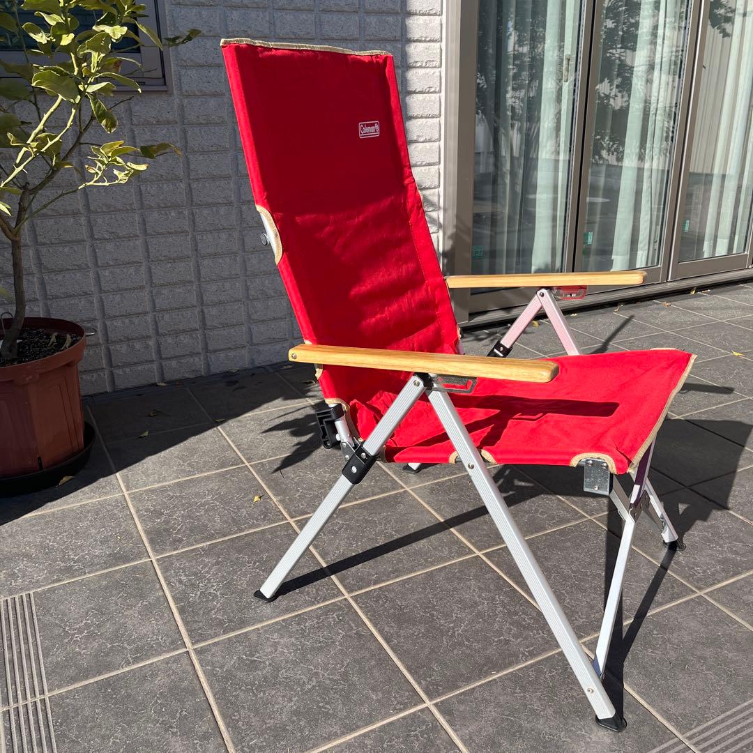 ★希少★美品Coleman Lay Chair コールマン　レイチェア レッド②