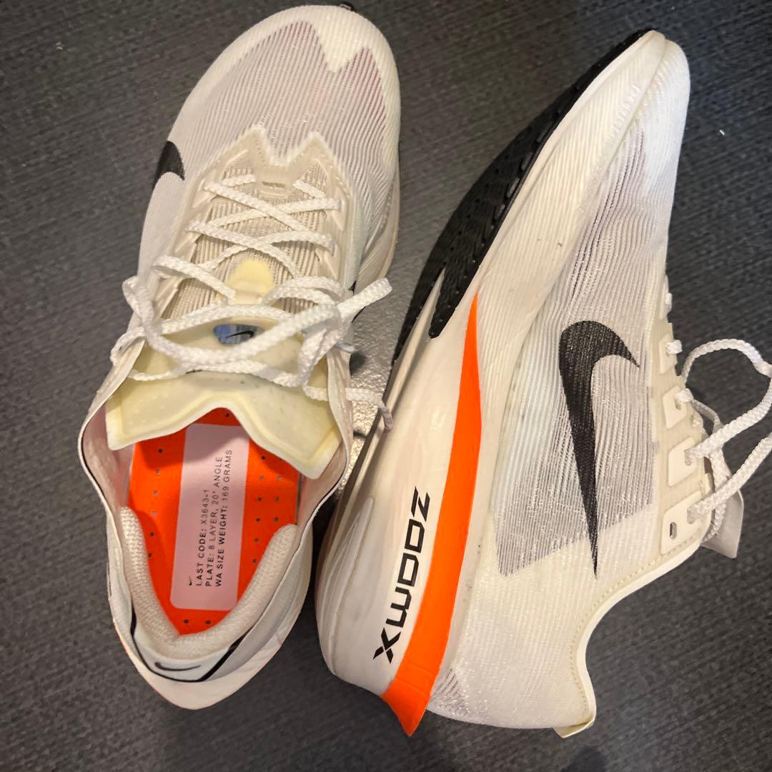 Nike ZoomX スパイクシューズ ホワイト/オレンジ　プロトタイプ26.5