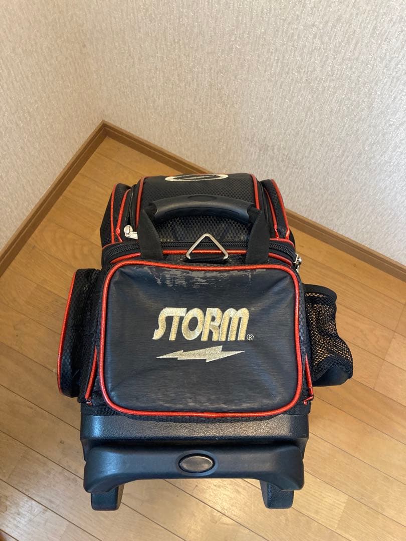 STORM ボウリング用バッグ 2個入キャスター付き 黒/赤