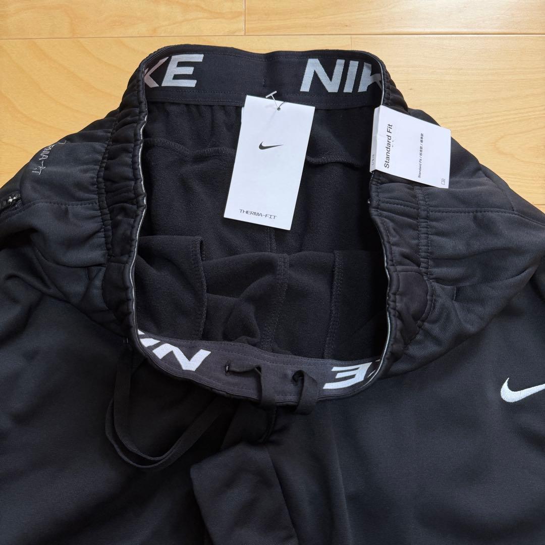 NIKE ジャージパンツ　テーパードパンツ　裏起毛　サーマフィット　黒　XL新品