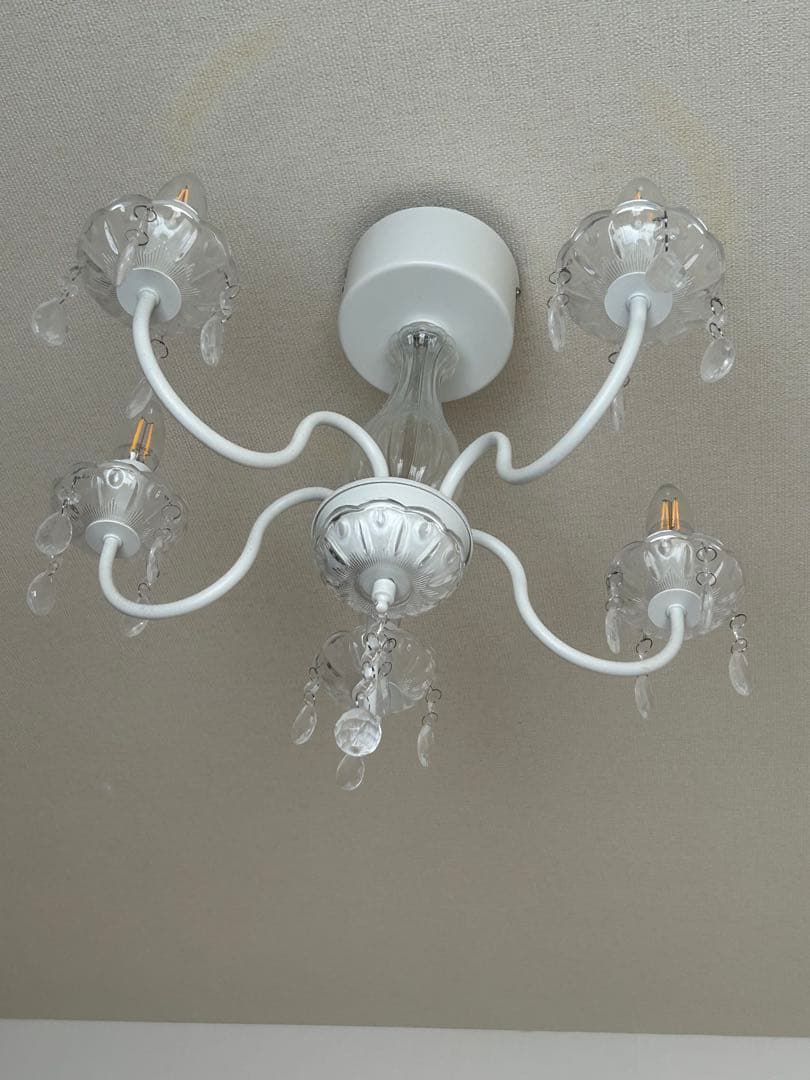 IKEA Fyrtio シャンデリア 5灯 LED電球付き