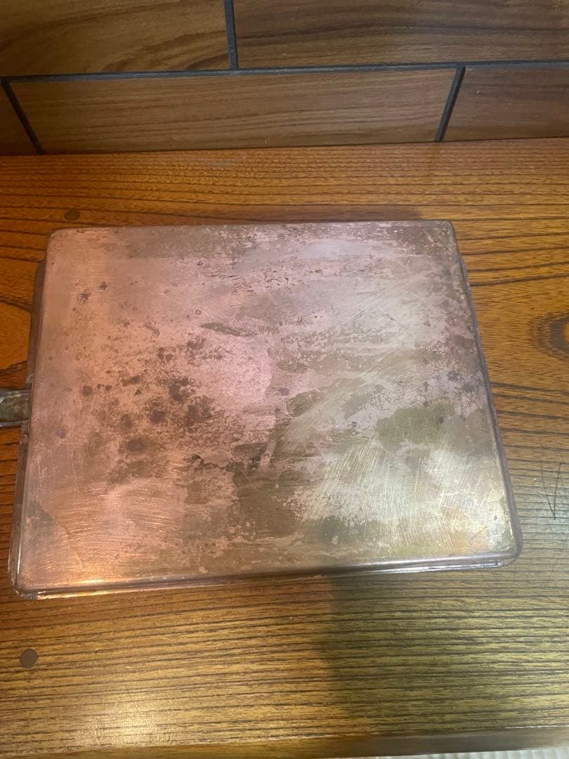 銅製 玉子焼き器 卵焼き器 木柄 レトロ キッチン用品 調理器具　特大