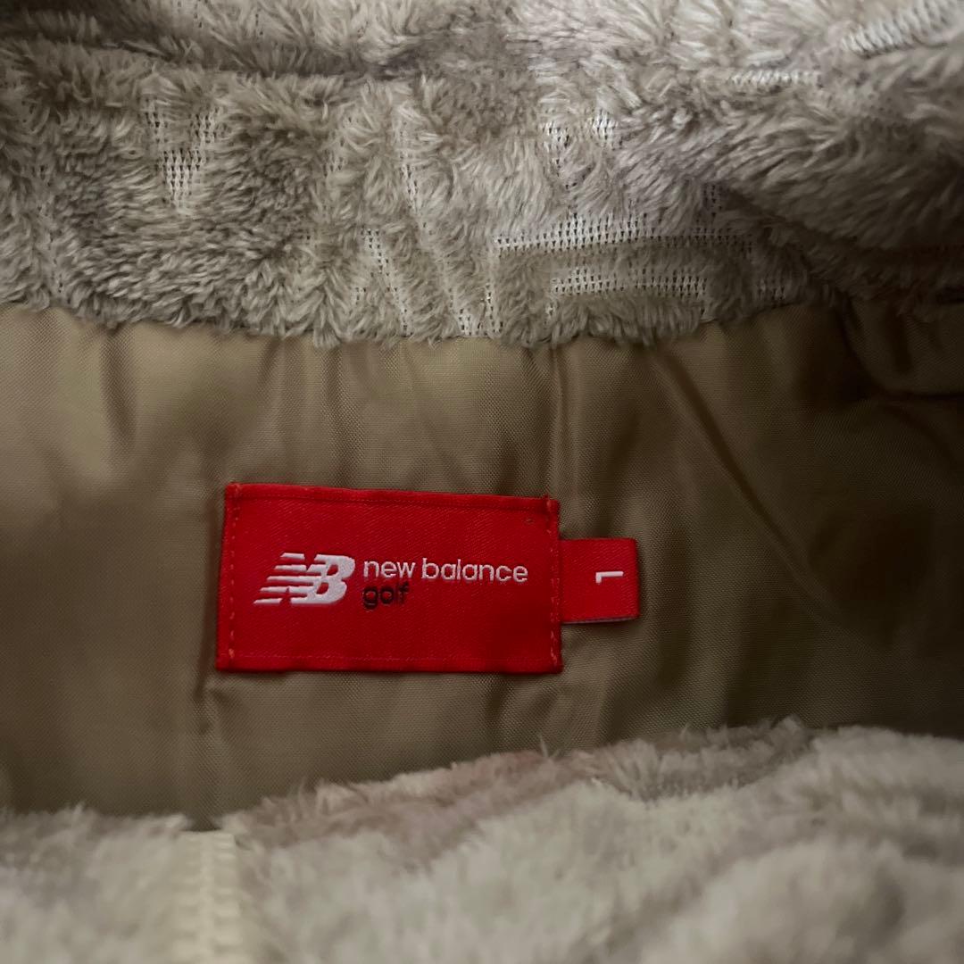New Balance Golf フリースジップボアベスト レディース 総柄　1