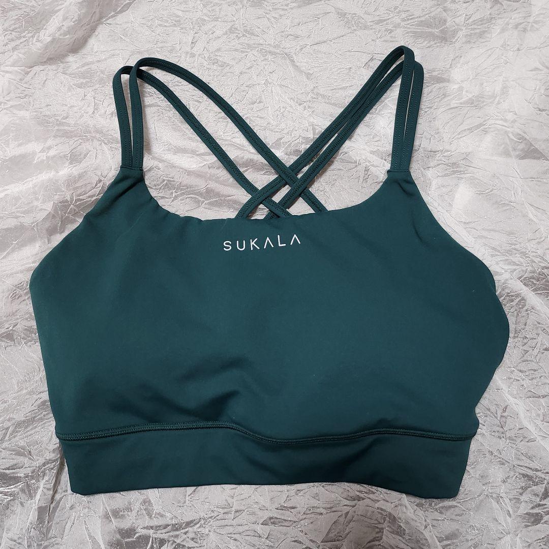 【SUKALA】ブラトップ付きラインクロップドTee(L/オフホワイト)