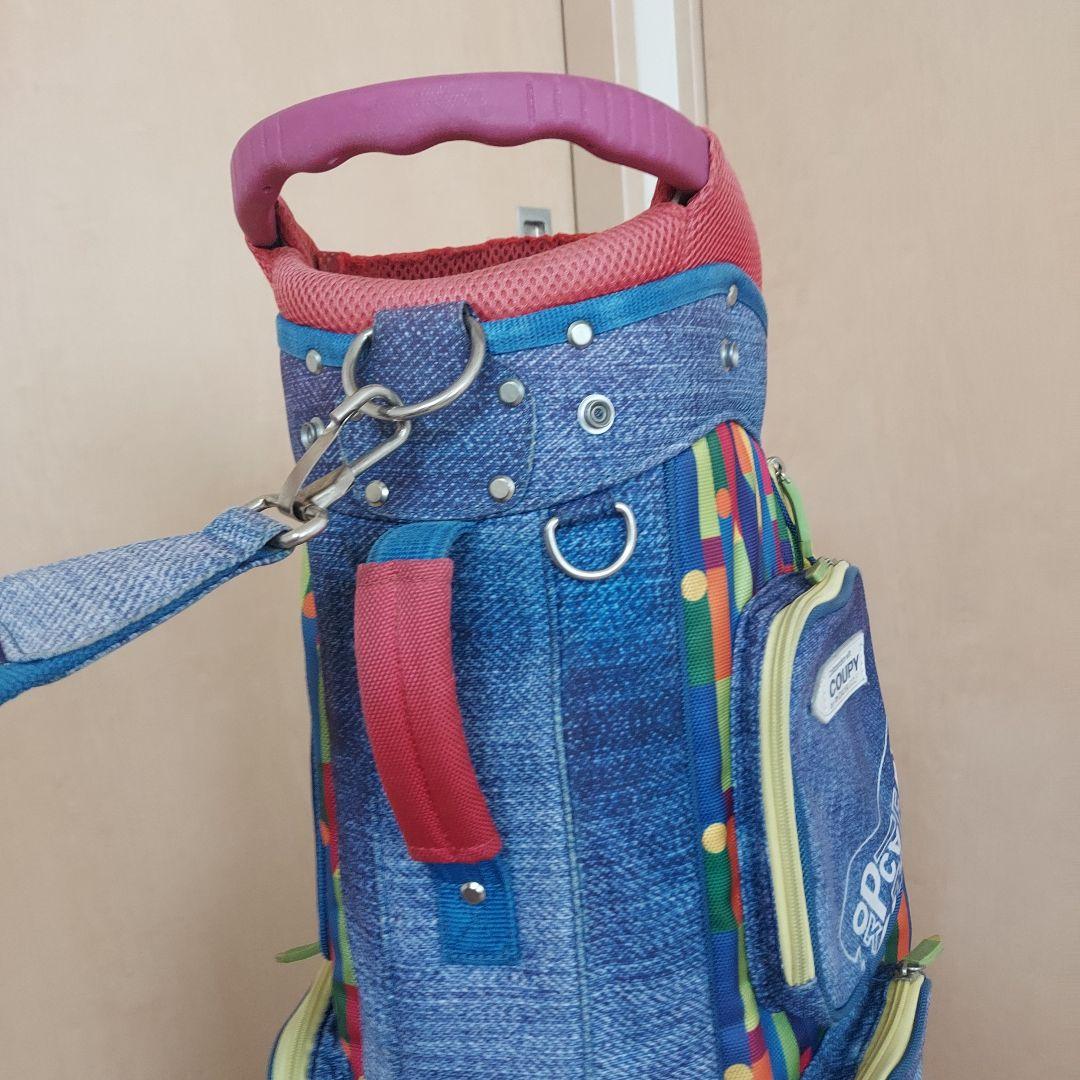 COUPY クーピー キャディバッグ 軽量 スタンド ★デニム柄カラフル
