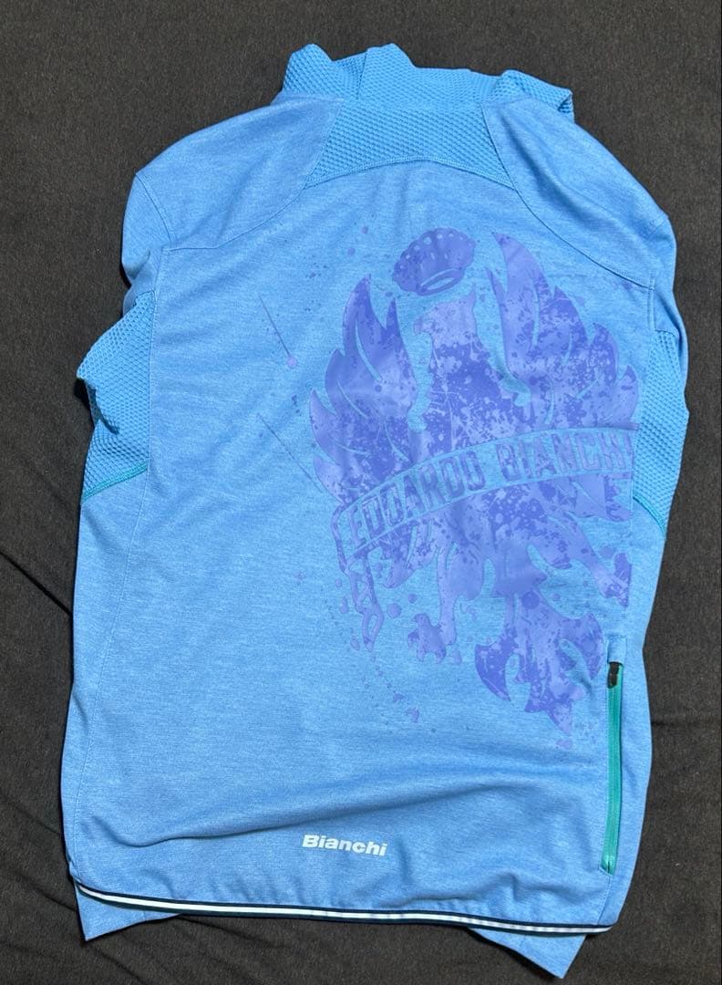 【美品】BIANCHI UV FULL ZIP PARKA（サックス）