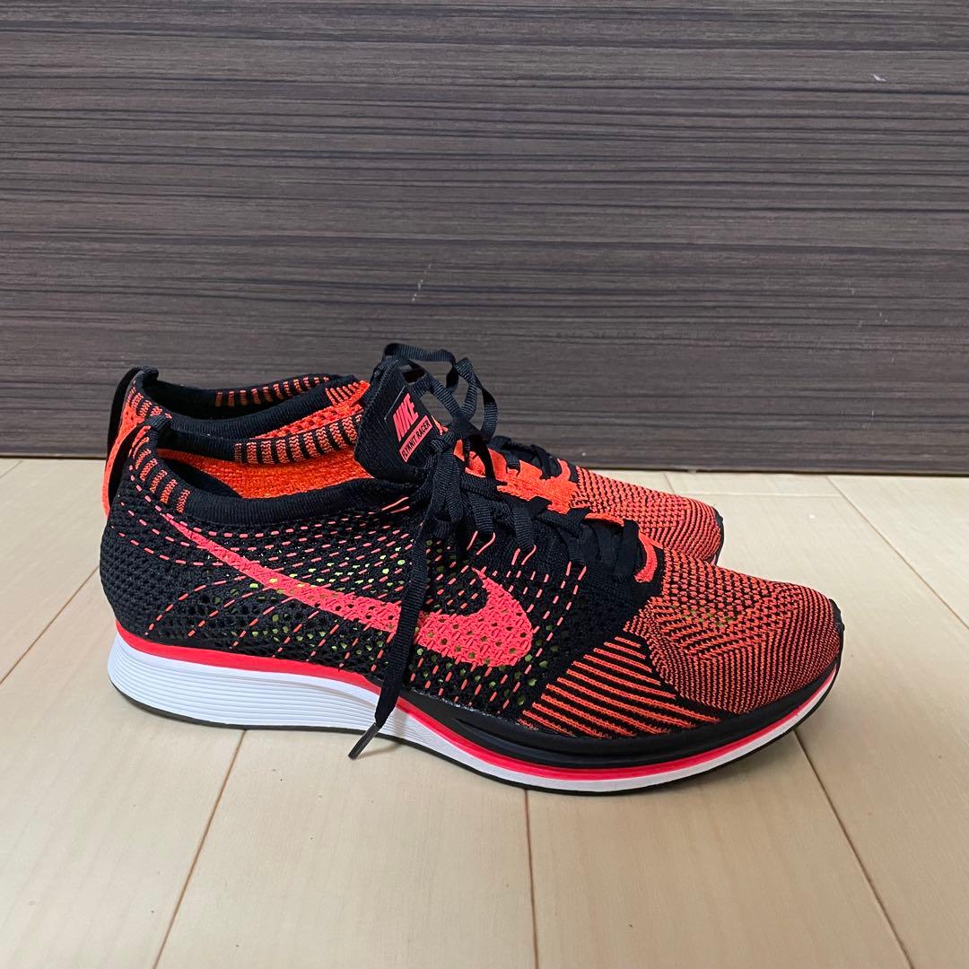【新品✨超希少✨】 NIKE フライニットレーサー　赤×黒×オレンジ　ランニング