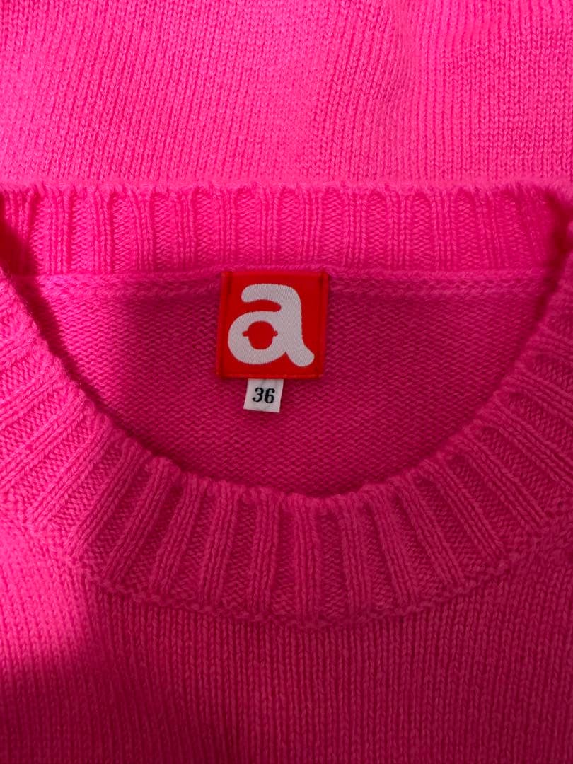 【archivio】カシミヤ ニット ロゴトップス