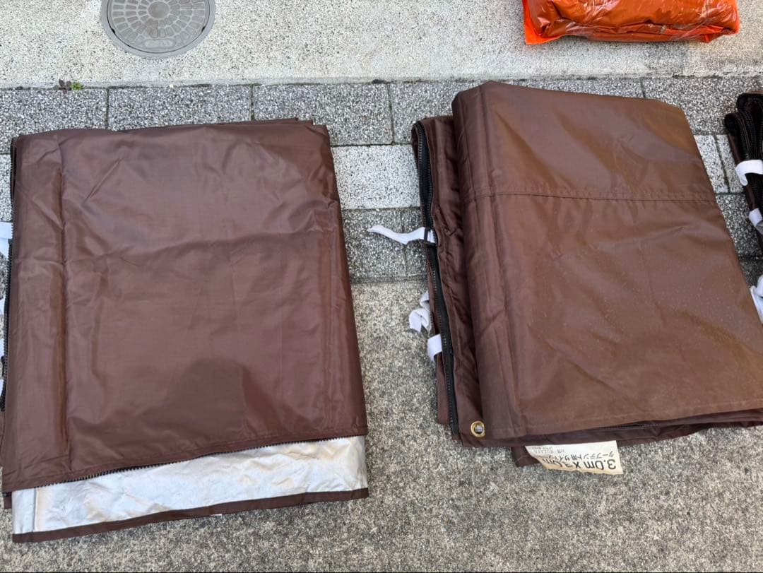 FIELDOOR タープ 300cm x 300cm ブラウン