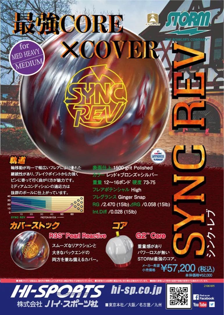 【超美品】シンクレブ 15ポンド プラグなし storm ハイスポーツ 送料込