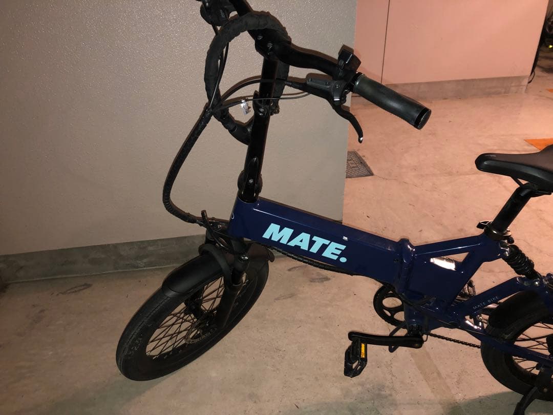 送料込mate fusion MATE 折りたたみ式電動アシスト自転車 ネイビー