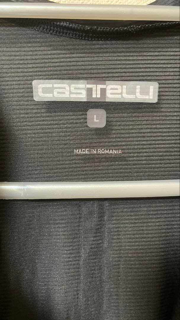 Castelli ブラック サイクルジャージ フルジップ