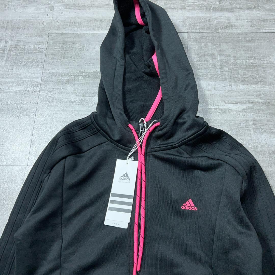 未使用品 Adidas アディダス ジャージ 上下 セットアップ 黒 L ピンク