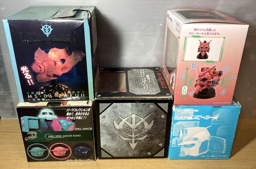 ガンダムグッズ　まとめ　ヘッド型スピーカー　ラジオ　プロジェクタークロック　他