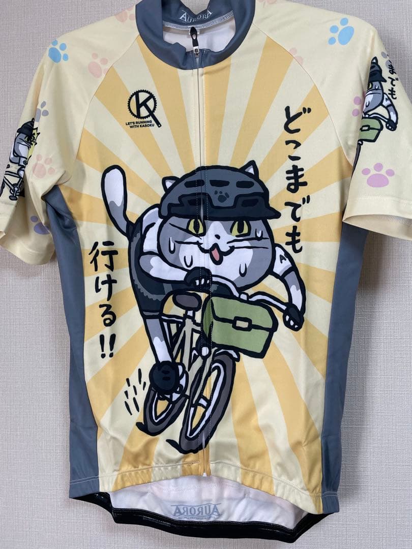 仕事猫　サイクルジャージ Sサイズ 猫デザイン