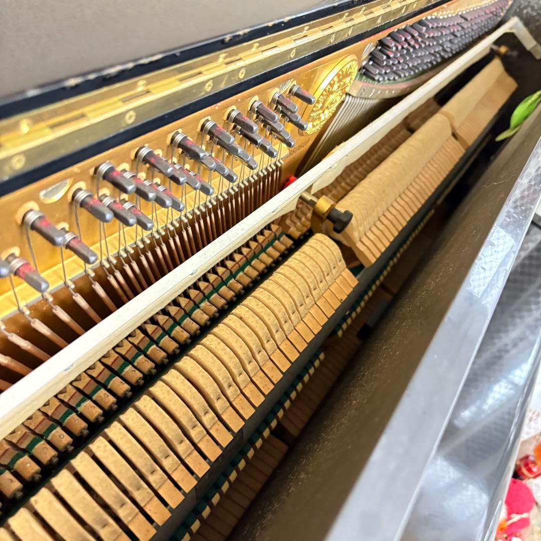 KAWAI カワイ アップライトピアノ KU-1 カバー＆椅子付　高さ調整可能