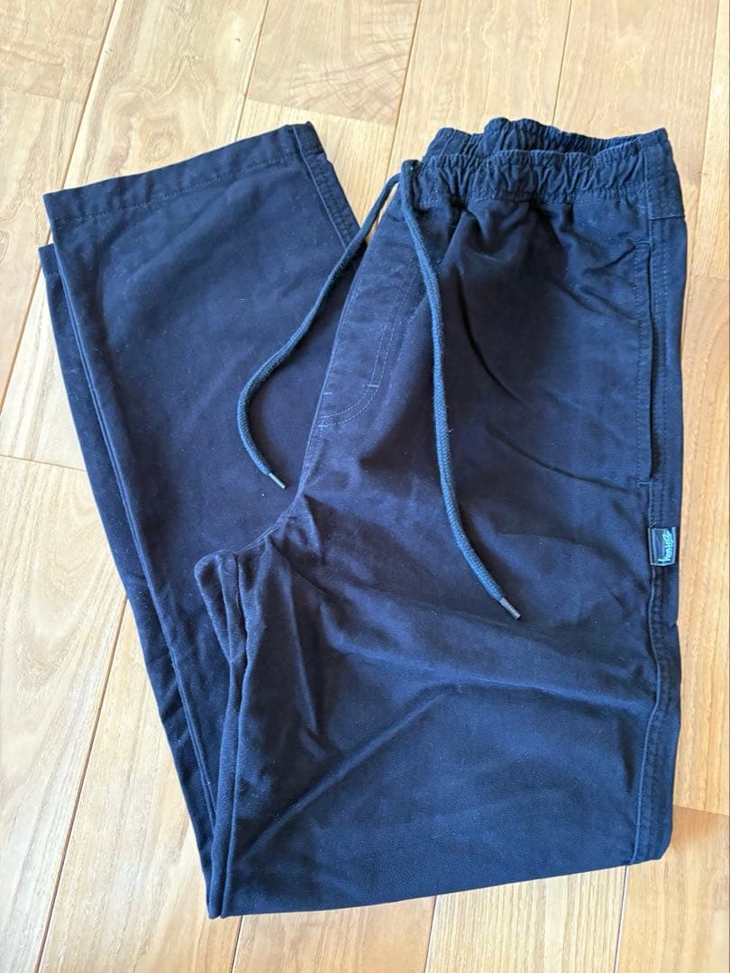 【美品】Stussy 黒 コットンパンツ　Ｓサイズ