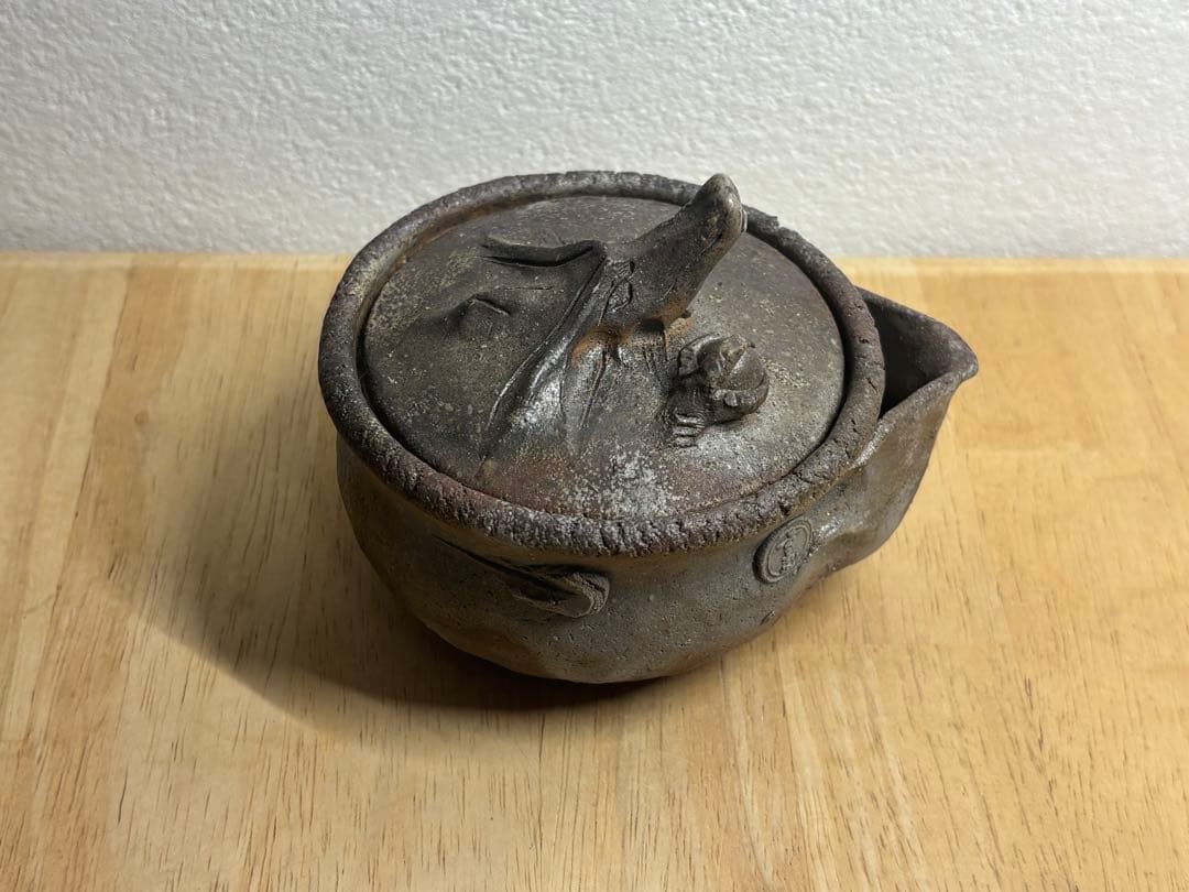 118. 備前焼 宝瓶 登り窯 龍 手びねり 急須