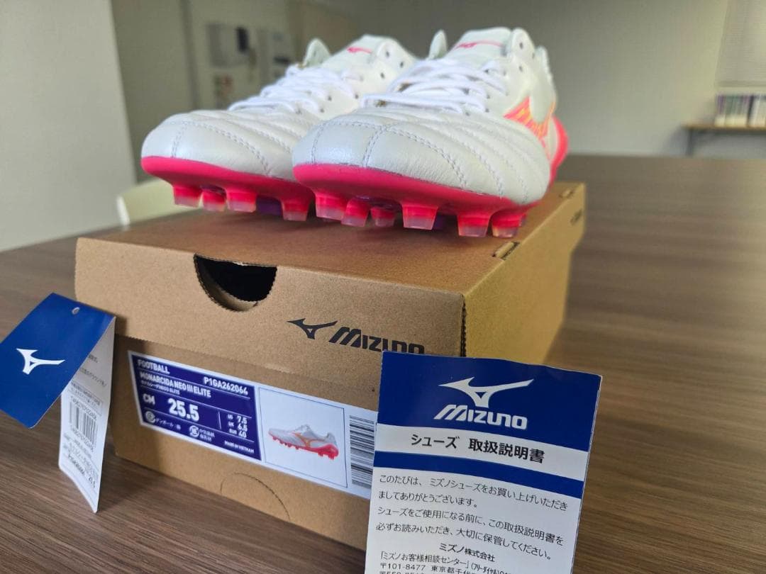Mizuno モナルシーダNEO3エリート25.5cm ホワイト/ピンク