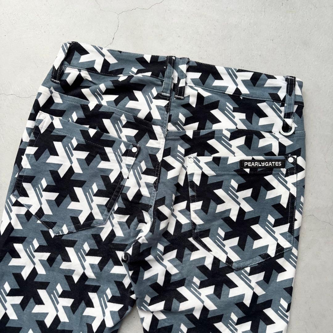 PEARLEY GATES パーリーゲイツ 総柄 ストレッチロングパンツ 秋冬