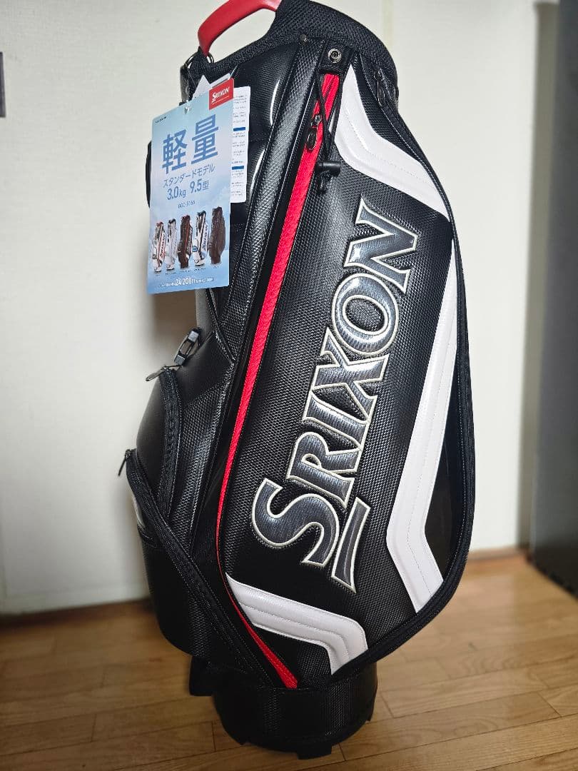 ダンロップ Srixon 軽量キャディバッグ 黒/白/赤
