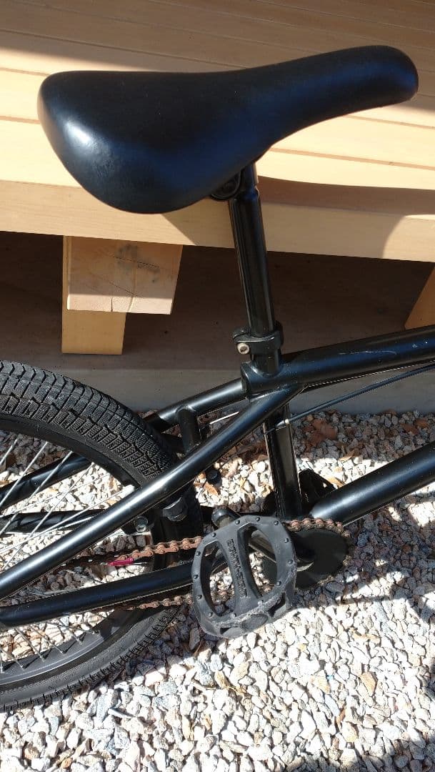 BMXバイク ブラック ピンクハンドル