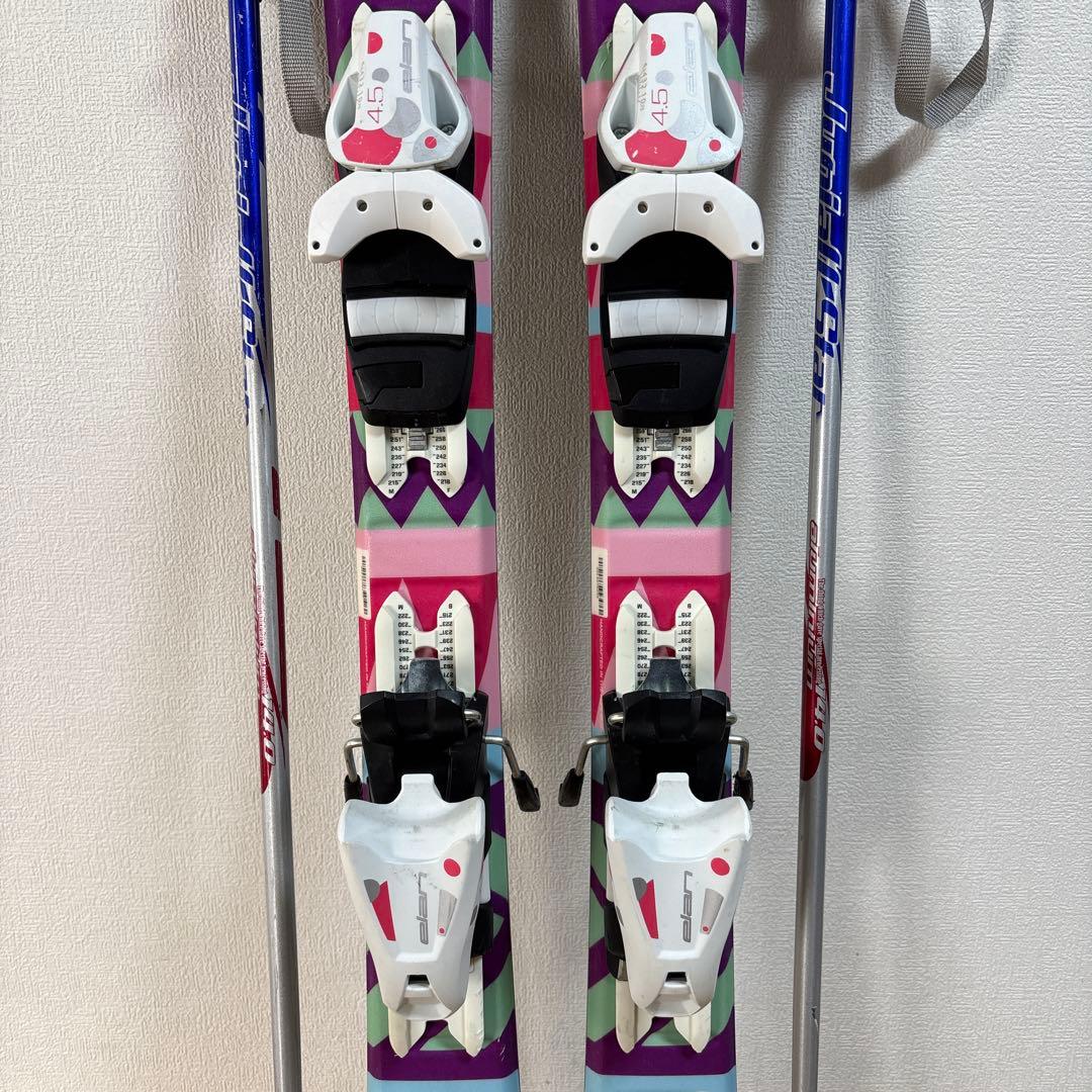 ジュニアストック付スキーセット　elan110cm head 22-22.5cm