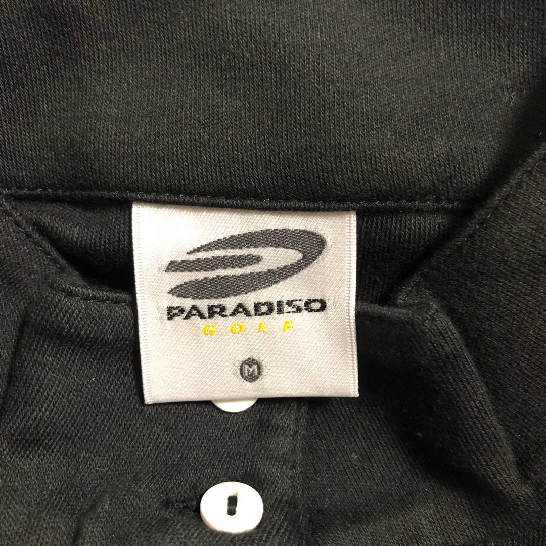 【新品】PARADISO GOLF 長袖ボーダーシャツ ブラック Fサイズ