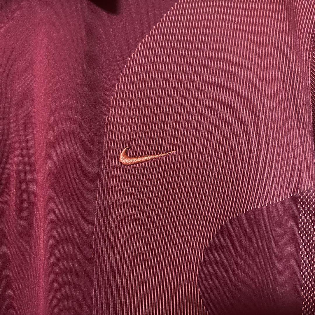 NIKE GOLF ナイキゴルフ デザイン ハーフジップ 半袖 シャツ ボルドー