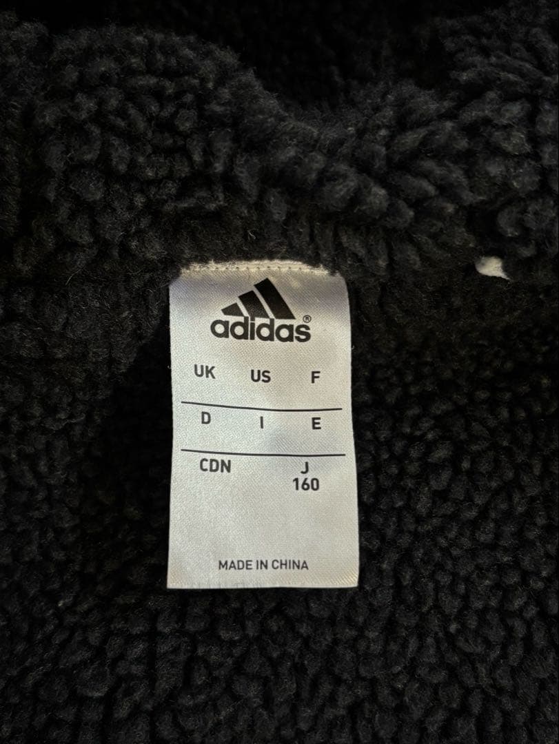 adidas ベンチコート ジャケット160cm ブラック スポーツ サッカー