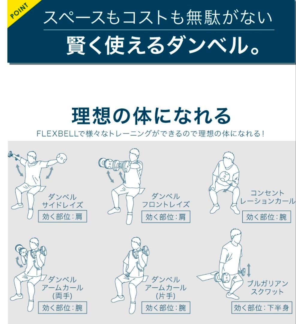 FlexBell フレックスベル 可変式ダンベル 32kg 2kg刻み
