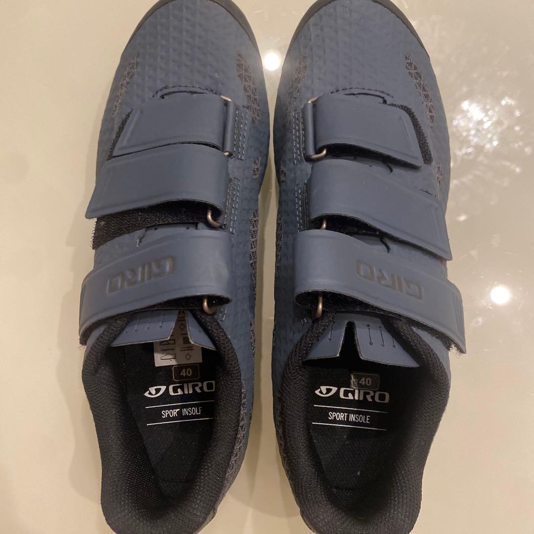 Giro シューズ 40 ダークブルー ベルクロ