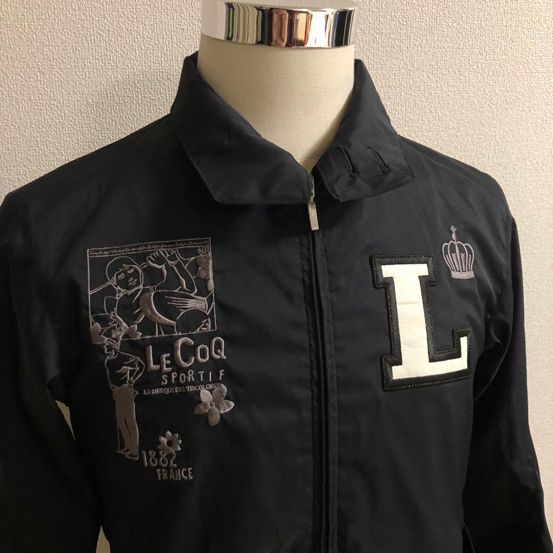 ルコックゴルフ◆ジップアップ ジャケット ブラック Mサイズ