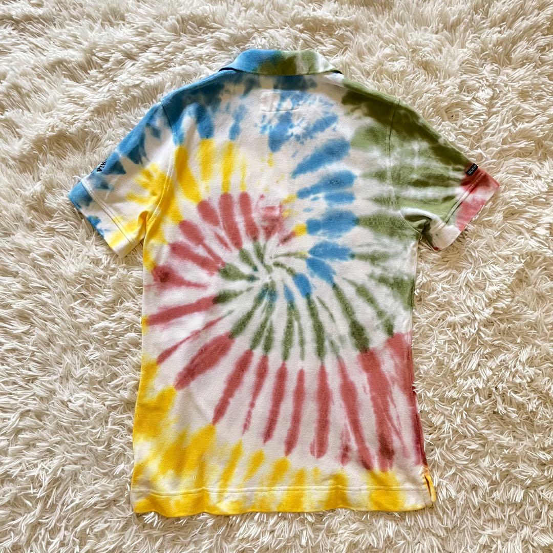 HORN GARMENT ゴルフ ミッキー刺繍 ポロシャツ タイダイ柄 L